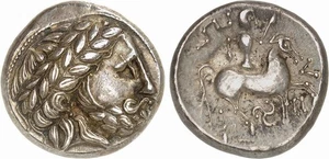 Monnaie Gauloise - Celtes du Danube - Tetradrachme au triskèle - SPL - Imagen 1 de 1