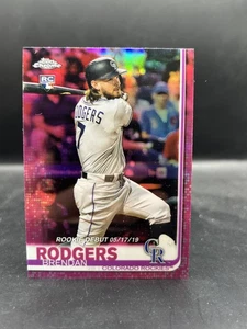 Topps Chrome Update #63 2019 Brendan Rodgers Pink Refractor RC - Imagen 1 de 2
