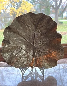 Virginia Metal Crafters Large Sea Grape Leaf Bowl Tray Platter 3513 1949 - Picture 1 of 8
