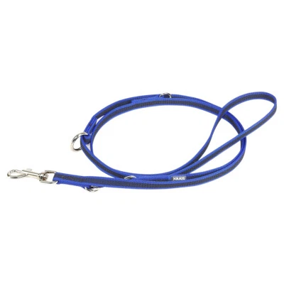 Julius-K9 Hundeleine Super Grip, doppelt verstellbar, rutschfest, blau