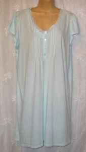 NEU LARGE MISS ELAINE NACHTHEMD HIMMELBLAU BESTICKT/SPITZE/BIESEN POLY BAUMWOLLE - Bild 1 von 3