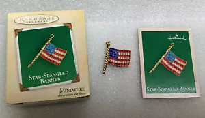 Hallmark Ornament 2004 Miniatura Estrella Lentejuelas Bandera Brillante - Imagen 1 de 5