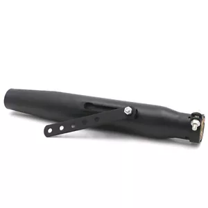 Silenciadores de escape negros planos cortos cónicos para motocicleta para Harley Bobber Chopper - Imagen 1 de 7