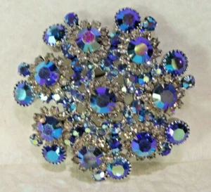 RARE JULIANA D%E Book Pc Pristine Rivoli Watermelon Rhinestone Brooch Pin  - Picture 1 of 8