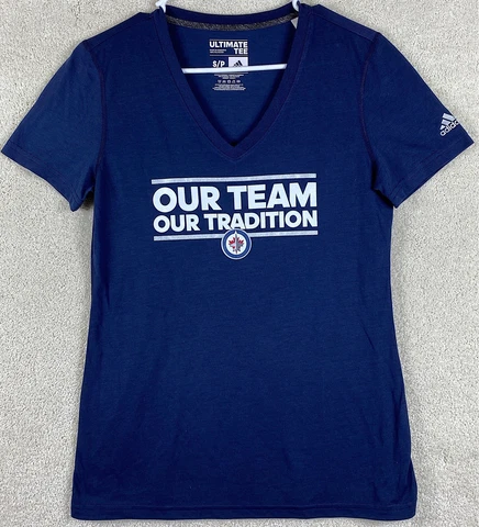 Winnipeg Jets NHL T Shirt Small Adidas Womens Blue Size Small T Shirt Brand New Cover