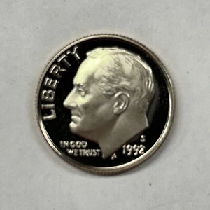 1992 S Proof Roosevelt Groschen aus Proof Set mit kostenlosem Versand - Bild 1 von 2