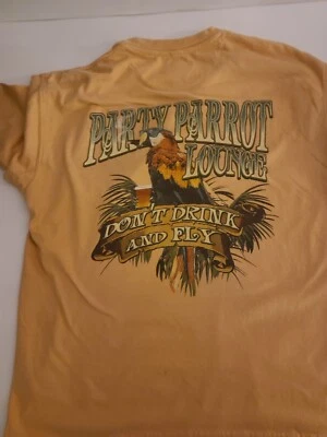 Camiseta PARTY PARROT LOUNGE DON'T DRINK AND FLY AMARILLA M  Foto 1 de 4