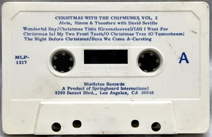 Christmas With The Chipmunks - Vol. 2 Cassette Tape - Vintage 1987 Mistletoe Rec - Bild 1 von 2