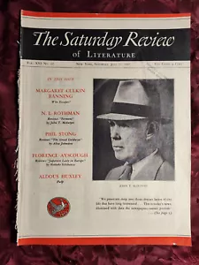 Saturday Review Magazine July 17 1937 JOHN T McINTYRE ALDOUS HUXLEY - Imagen 1 de 1