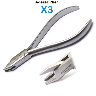 Dental Aderer Plier Three Prong Orthodontic Loop Forming Cling Clasp Pliers New - Изображение 1 из 3