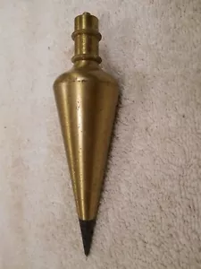 Vintage 12oz Brass Plumb Bob, General Hardware N.Y. No. 800 - Picture 1 of 3