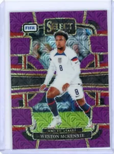 Weston McKennie 2023 Select FIFA Soccer Terrace Purple Mojo Prizm #68 USA - Bild 1 von 2