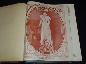 1907-1908 FEMINA WOMAN'S FRENCH FASHION MAGAZINE BOUND VOLUME - R 89N - Picture 1 of 21