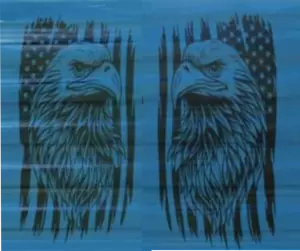 (2) American eagle Flag Decals large 20x30" vinyl sticker camper rv cornhole - Picture 1 of 3