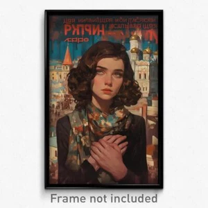 Russian Movie Poster - Woman Feeling Brooding, Worn Torn Sleeves (Art Print) - Picture 1 of 1