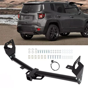Class 3 Trailer Hitch 2" Receiver Black Steel For Jeep Renegade 2015-2023 - Picture 1 of 21