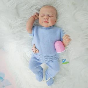 19 Inch Newborn Baby Reborn Dolls Pascle Sleeping Baby Lifelike Baby Soft Touch - Picture 1 of 8
