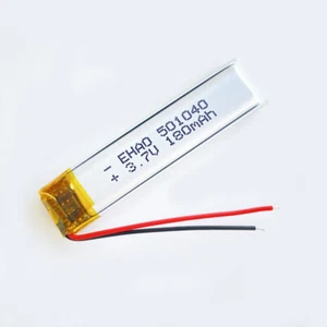 3.7v 180mAh LiPo Li Polymer Rechargeable Battery For Headphone Video Pen 501040 - Picture 1 of 8