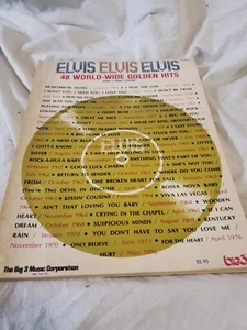 Elvis 48 World-Wide Golden Hits Big 3 Music Songbook Voice Piano Guitar 1976 - Imagen 1 de 2