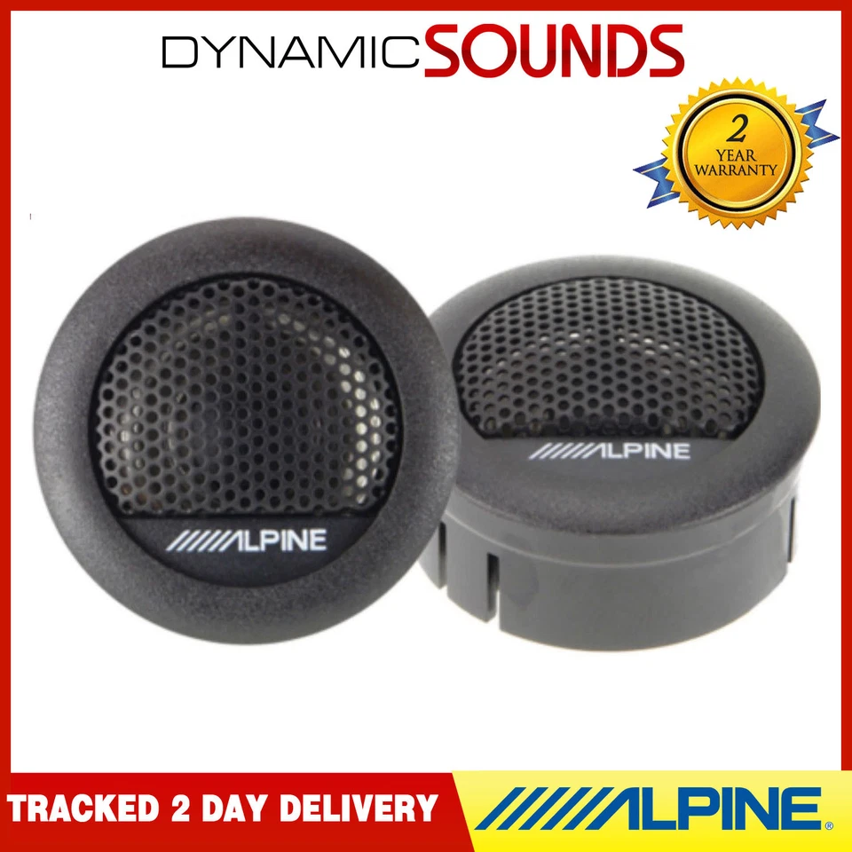 ALPINE SXE-1006TW 1" 3cm 280 Watts Car & Van Dome Tweeters Speaker Set Pair - Image 1 of 1