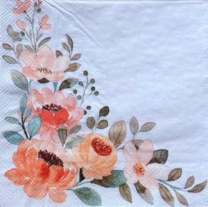 Flower Paper NapkinsLuncheon Party Napkins Serviettes 40 Count 2-Ply 13 x 13 ... - Picture 1 of 5