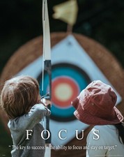 Youth Archery Combound Bow Motivational Poster Print Kids Room Wall Art Decor