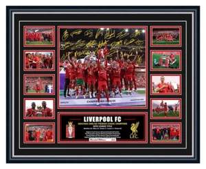 Liverpool FC 2025 EPL Premier League Champions Signed LE Oversize Frame - Picture 1 of 3
