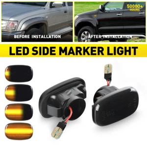 2X Sequential Flowing Amber LED Side Light Indicator For Toyota Camry Hilux Rav4 - Picture 1 of 13