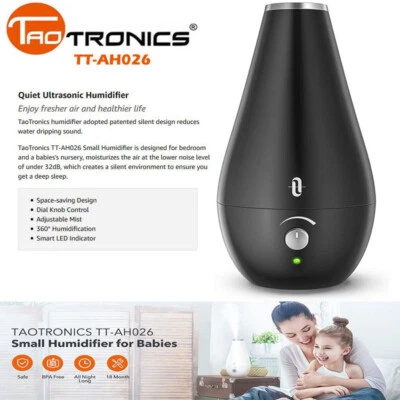 TaoTronics 1.8L Quiet Ultrasonic Cool Mist Humidifier TT-AH026 DI11_K - Image 1 of 4