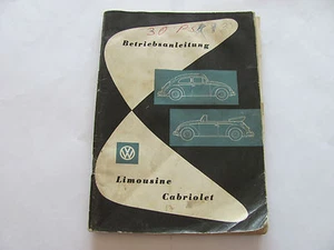 Betriebsanleitung VW Käfer Limosine u Cabriolet von 1959 mit Patina - Bild 1 von 6