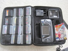 SEGA Game Gear console w/ case, magnifier & 11 games - for Parts/Repair 