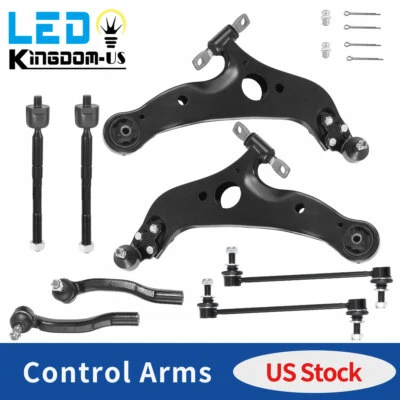 Kit de suspensión de barra de amarre de brazos de control inferiores delanteros de 8 piezas para Toyota Sienna 2004-2010 Foto 1 de 4