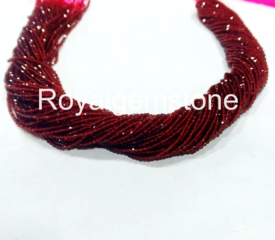 AAA Quality Red Ruby Rondelle Beads Red  Spinel Beads Faceted Beads 18 in Stand - Image 1 of 4