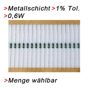 100K Ohm Strato IN Metallo Film Metallico Resistenze 0,6W 1% 20/50/100 - Bild 1 von 4