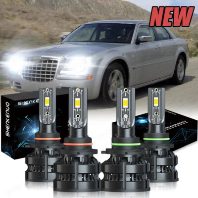 Para Chrysler 300M 1998-2004 - 4X 9005 9006 LED Faros Luz Alta Baja Foto 1 de 4