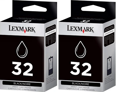 New Genuine Lexmark 32 2PK Ink Cartridges Box P Series P6350 P4330 Z Series Z815 - Image 1 of 3