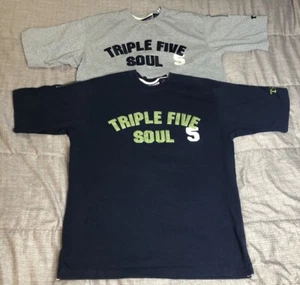 Triple Five Soul NYC Men’s Size Medium Bundle Of 2 T-Shirts Navy Blue & Grey - Picture 1 of 17