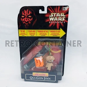 STAR WARS Kenner Hasbro Action Figure - EPISODE I - Qui-Gon Jinn Deluxe MISB MOC - Picture 1 of 1