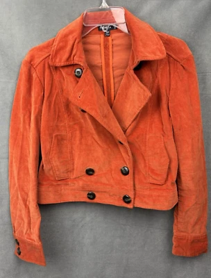 Rafaella orange corduroy jacket sz 10P double breasted retro classic 90s fall - Image 1 of 4