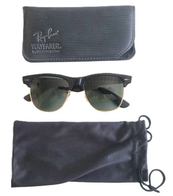 GAFAS DE SOL UNISEX RAY-BAN B&L WAYFARER MAX RARAS DE COLECCIÓN CON ESTUCHE ORIGINAL + BOLSA Foto 1 de 4