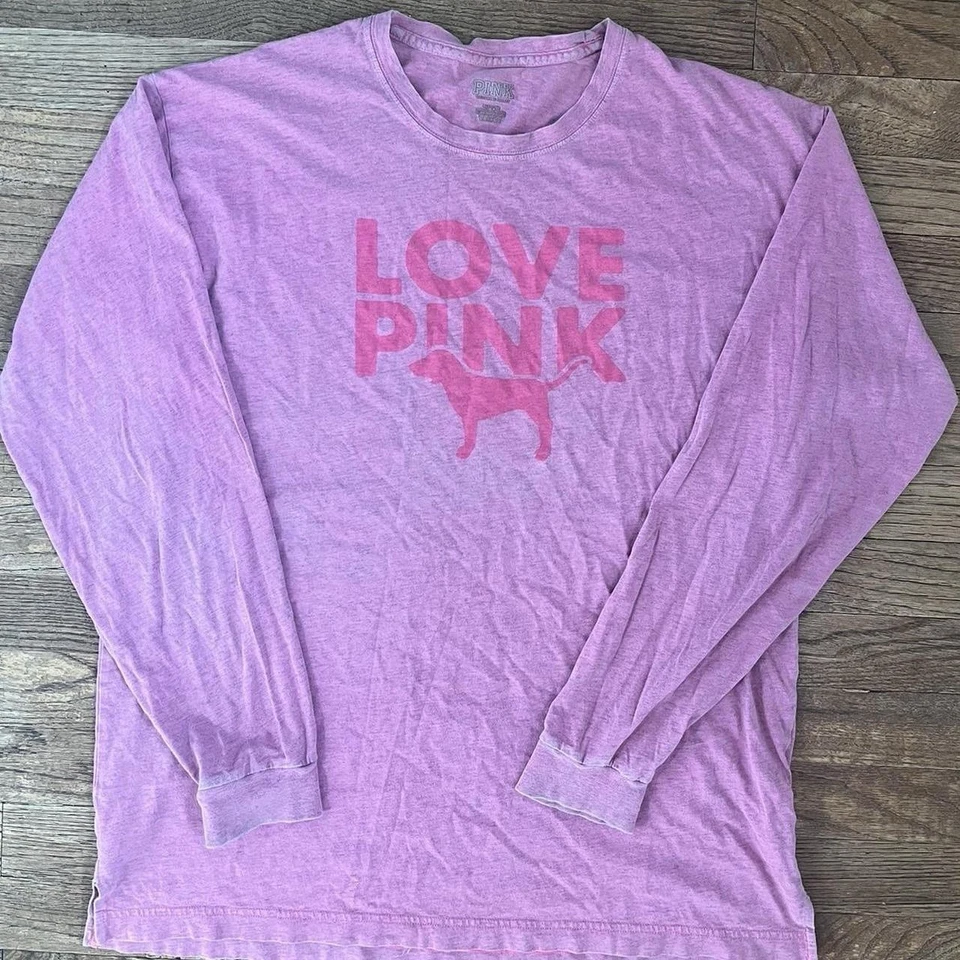 Top rosa Victoria's Secret años 2000 manga larga talla mediana buen estado Foto 1 de 4