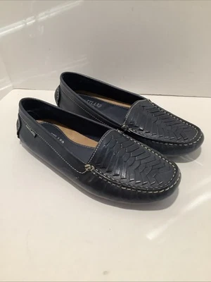 Eastland Debora Azul Marino Tejido Sin Cordones Mocasín Zapatos Cuero Para Mujer Talla 6,5 M Foto 1 de 4
