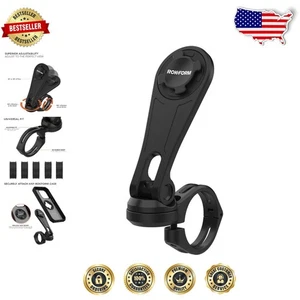 Soporte de teléfono para manillar de motocicleta con bloqueo giratorio duradero - Se adapta a iPhone y Galaxy - Imagen 1 de 7
