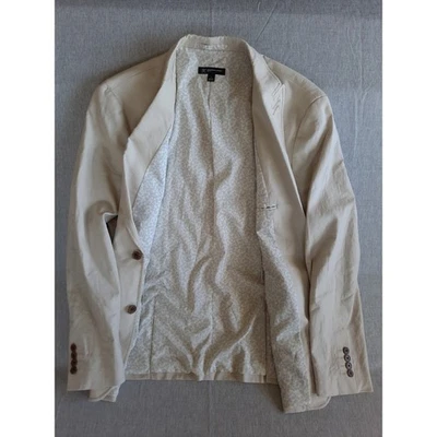 Abrigo Blazer Deportivo INC International Concepts Hombres Grande Línea Floral 2 Botones Lino Foto 1 de 4