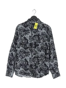 Versace Jeans Men's Shirt Chest: 30 in Black Graphic 100% Viscose Basic - Picture 1 of 6