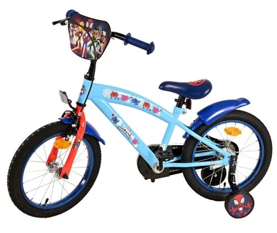 16 Zoll Kinderfahrrad Marvel Spidey Blau Rot 4-6 Jahre Fahrrad Stützräder - Bild 1 von 4