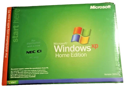 Microsoft Windows XP Home Edition (Version 2002) – New & Sealed – OEM Pack – - Image 1 of 2