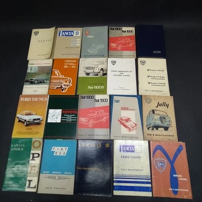 Lotto libretti uso e manutenzione misti Lancia, Toyota, Fiat, Ford. Mediocri - Immagine 1 di 3