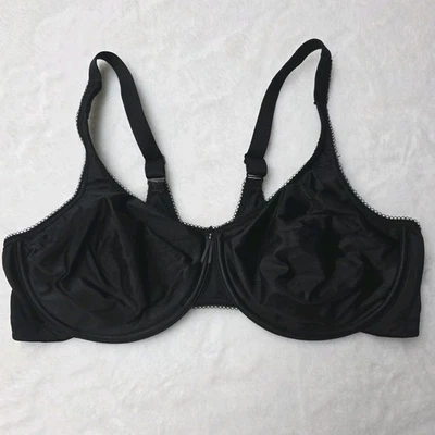 Sutiã WACOAL 44D preto camurça sem costura underwire figura completa camiseta 855192 - Imagem 1 de 3