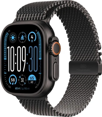 APPLE Watch Ultra 2 (2024) 49 mm Titangehäuse Milanaise Schwarz MX5V3FD/A B-WARE - Bild 1 von 3